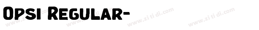 Opsi Regular字体转换